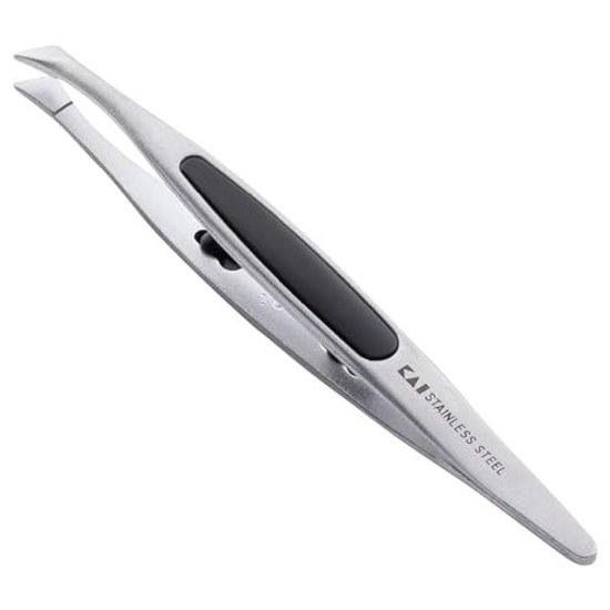 KAI Standard Selection Tweezers Slanted Tip Non-Slip Model HL0405