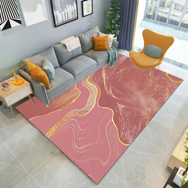 1PC Marble texture printed Carpet Rug for Living Room Bedroom Home Sofa Decoration,Non-slip Floor Mat Floor mat