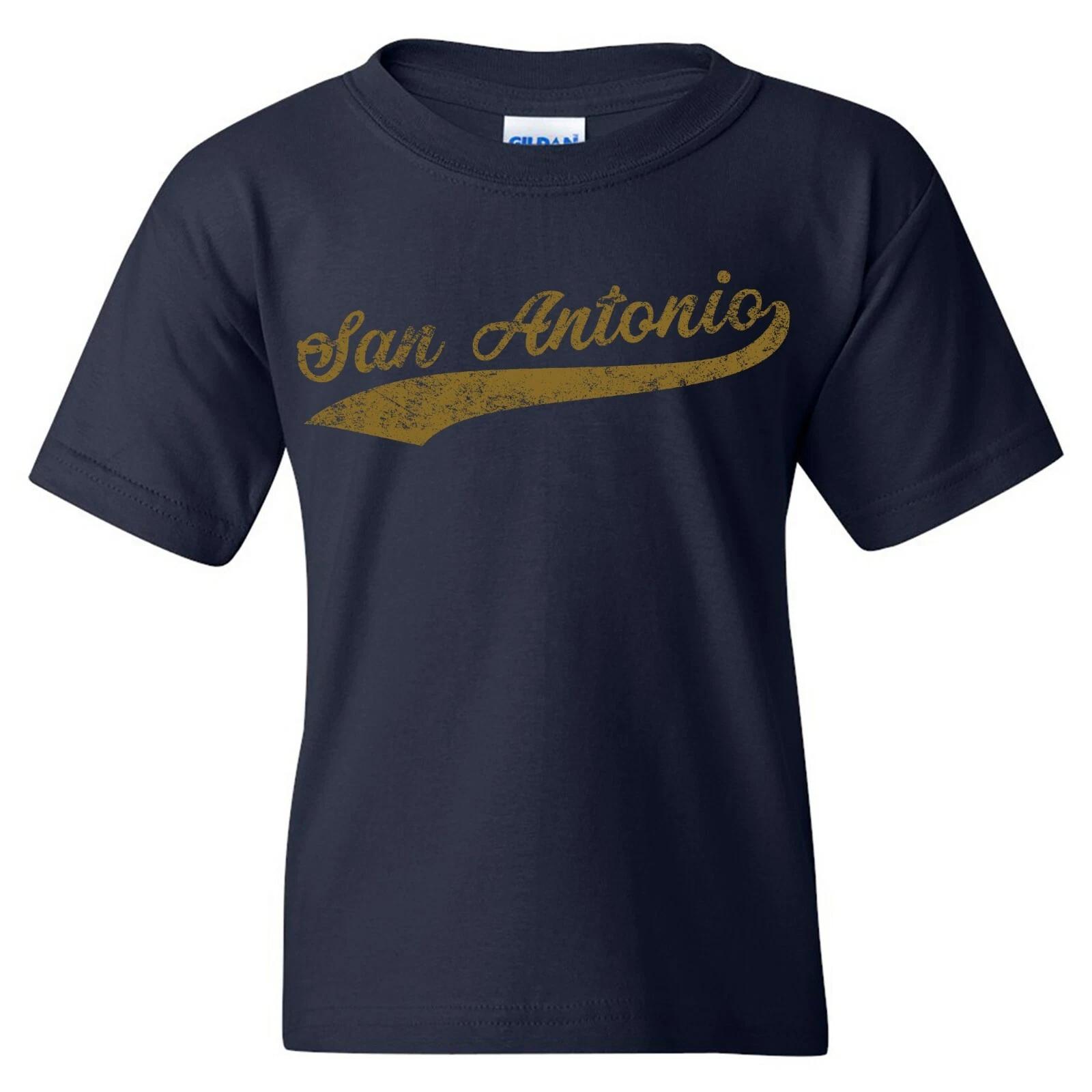 San Antonio Baseball Script Youth T-Shirt - Navy XL
