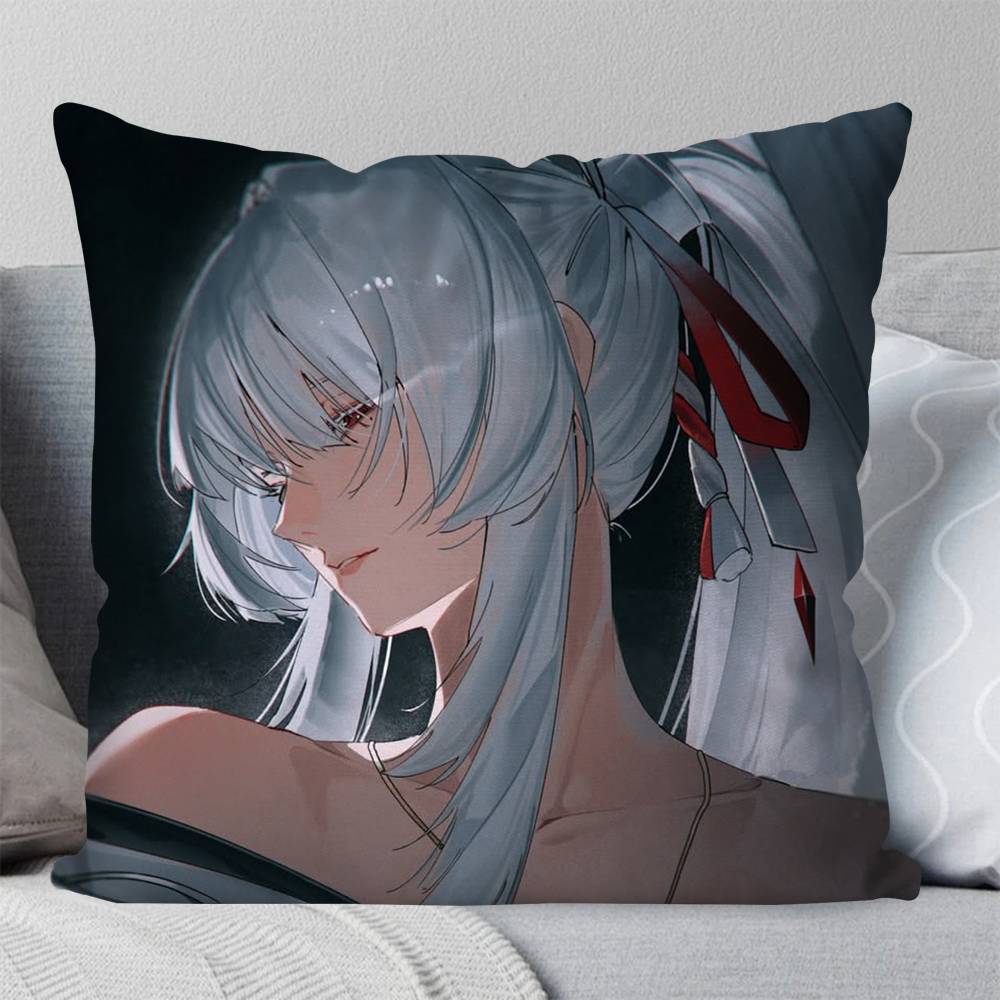Hiyuki Anime Wwuthering Waves Pillow Case Fashion Square Pillowcase Bedroom Sofa Room Ins Decoration Leisure