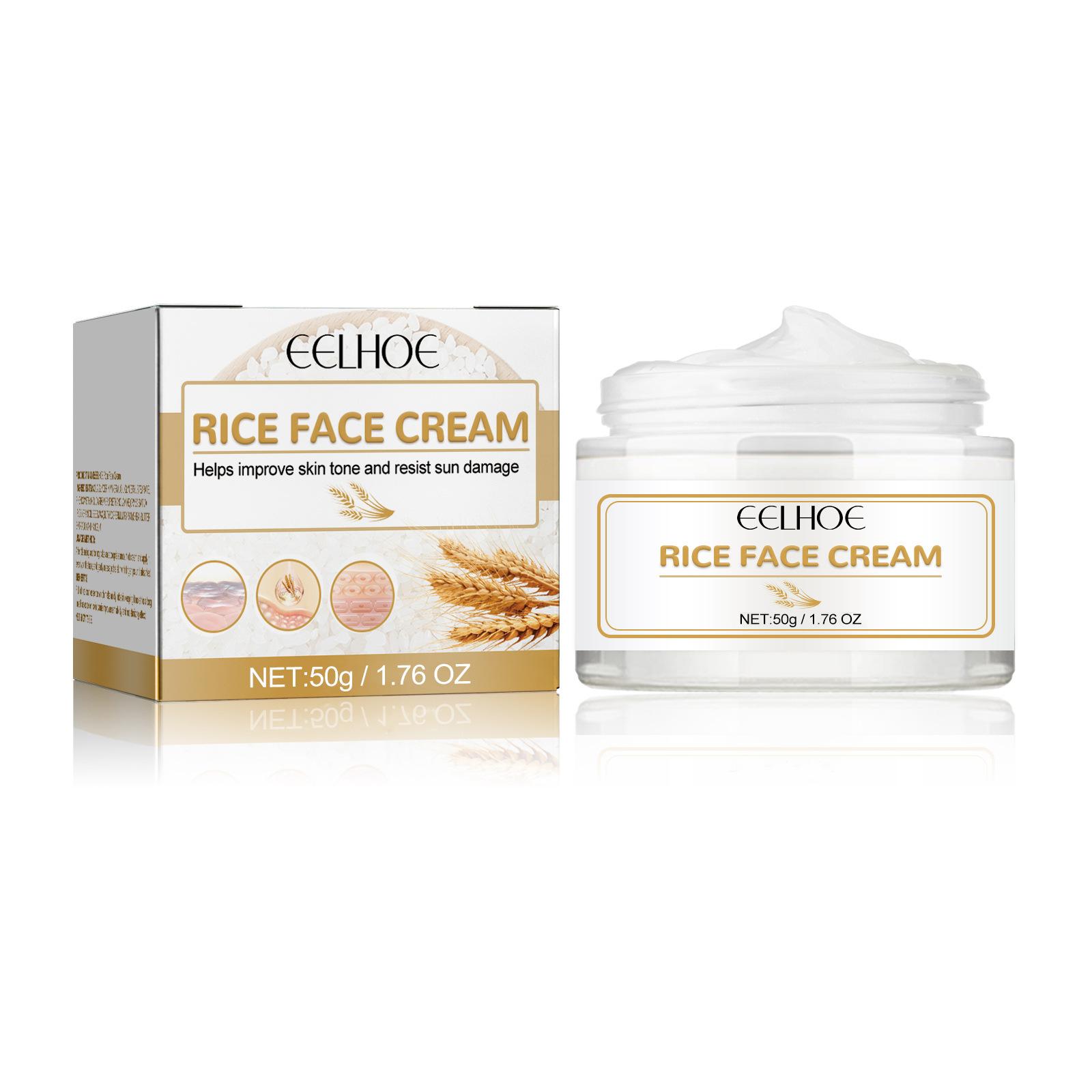 

Крем для лица EELHOE Rice Facial Cream Уход за порами Глубокое увлажнение Нежный питательный мягкий крем для ухода за кожей лица 50g