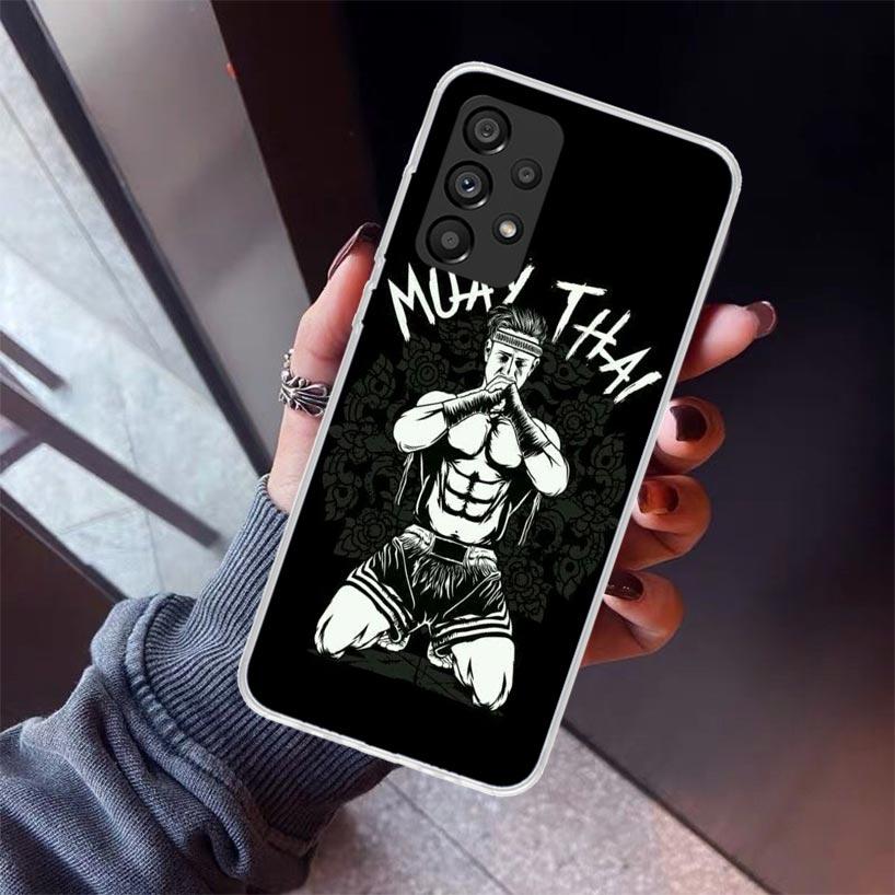 Muay Thai Fight Boxing Phone Case For Samsung Galaxy A17 A57 A37 A16 A26 A36 A56 A15 A25 A35 A55 A14 A13 A54 A53 A34 A24 A33 A23
