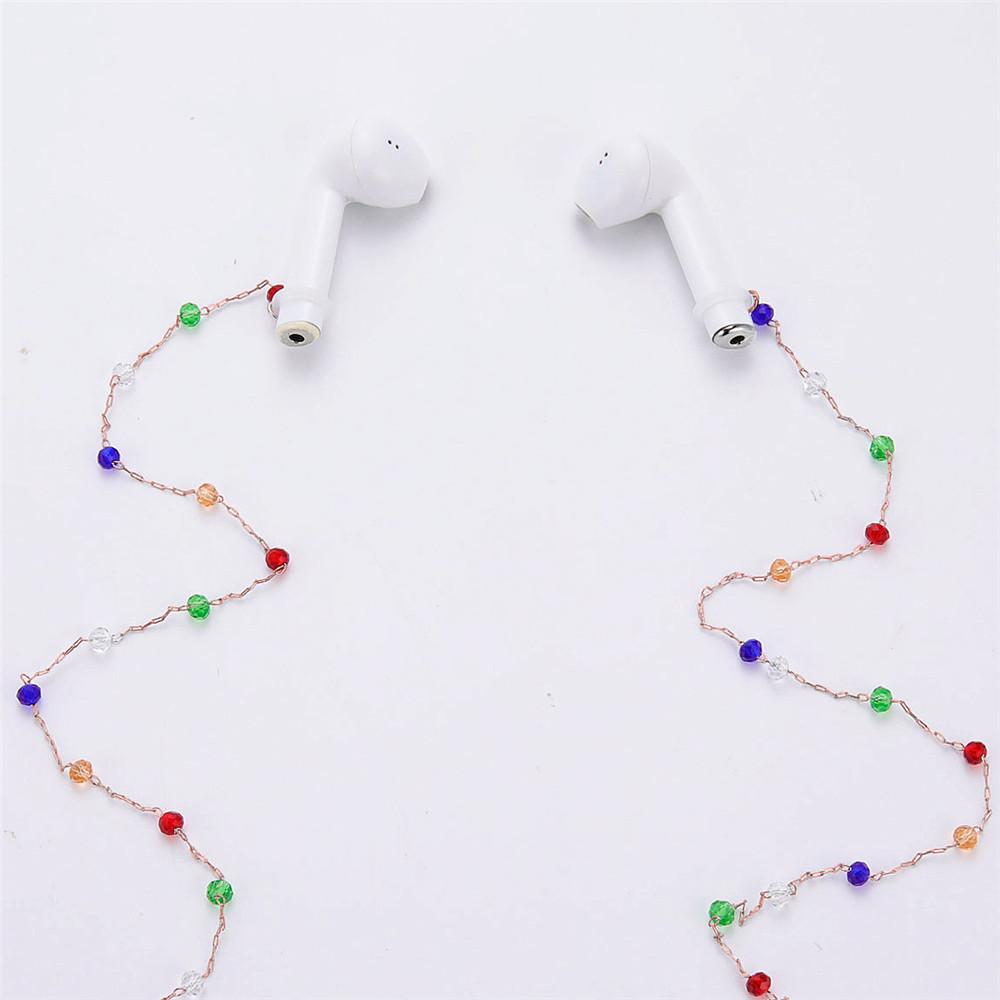 

Teamer Anti-lost Earphone Holder Evil Eye Beads Charm Chain for Airpods Wireless Bluetooth Headphone Neck Strap Cord String 2026