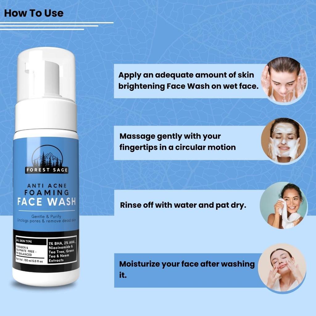 Forest Sage Anti Acne Foaming Face Wash