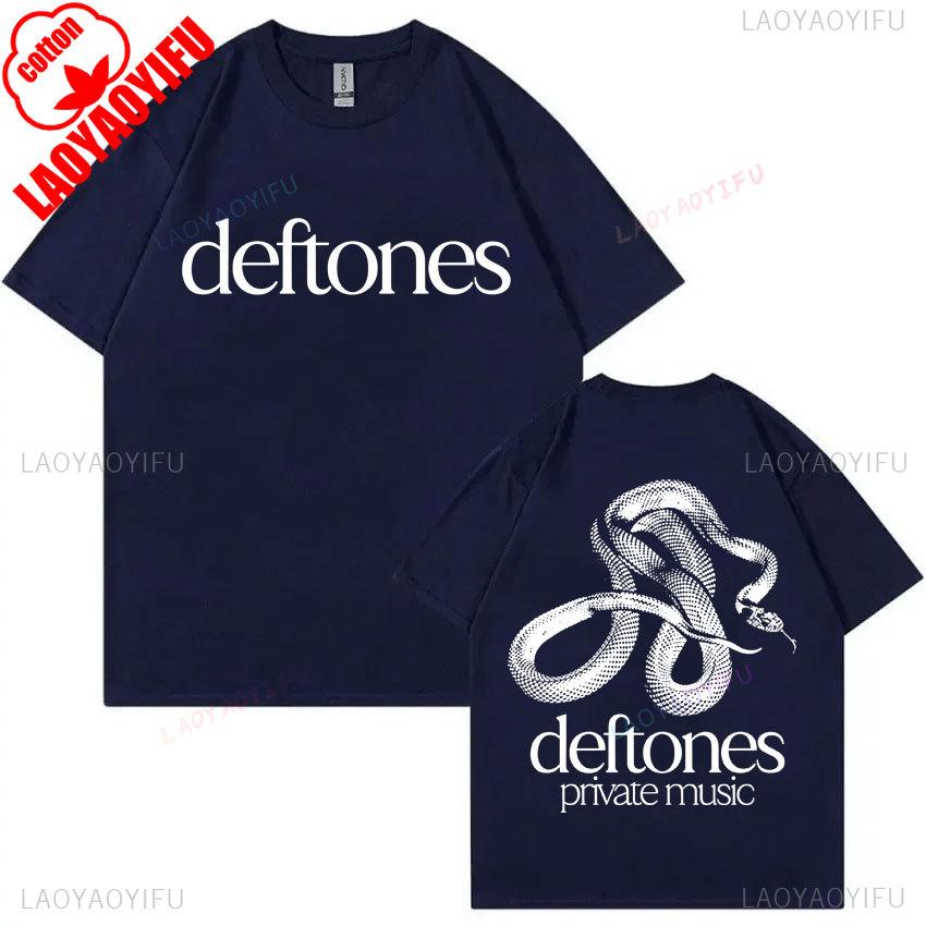Deftones Band Metal Alternativo Stampa Grafica Serpente T-shirt Unisex Stile Vintage Oversize Streetwear Concerto Tour