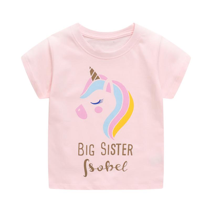 Little maven 2026 Summer Cartoon Unicorns Prints Children t-shirts New Baby Boys Girls Shirts Tops Clothes Kids Clothes
