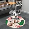 1pc Christmas cookies Office Round Rug, Non-slip, Soft and Durable Office Rug for Interior Decoration, Perfect for Office, Beautiful Decoration yy2603