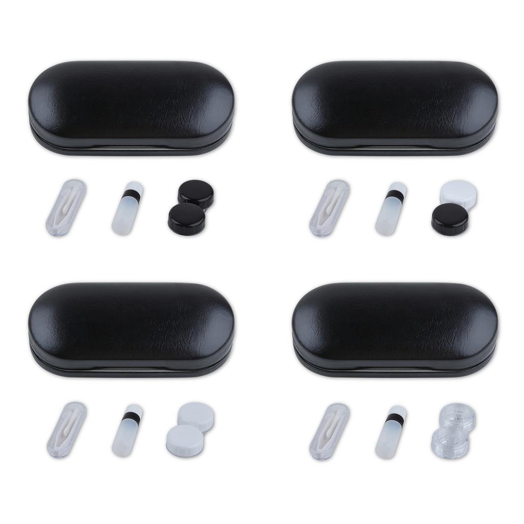Double Layered Eyeglass and Contact Lens Case MultiFunctional Travel Eyewear Holder with Soft Protective Lining Tools