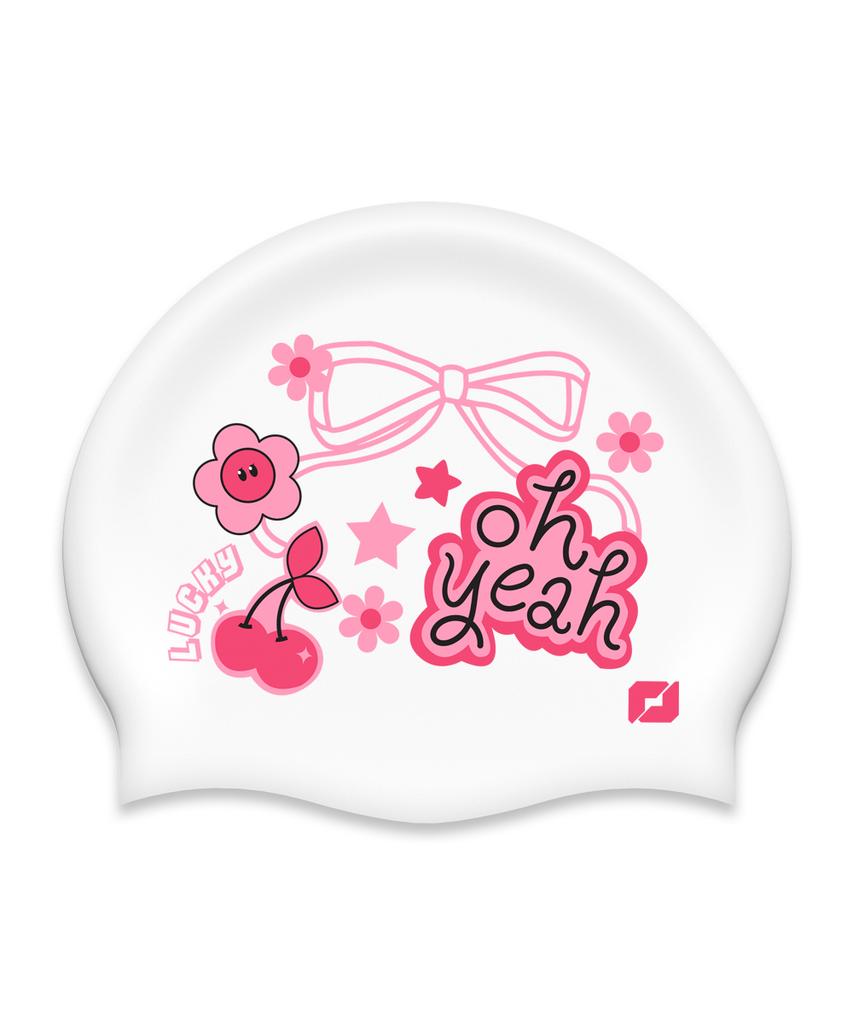Tieseunain Sugar Pop Silicone Swim Cap White