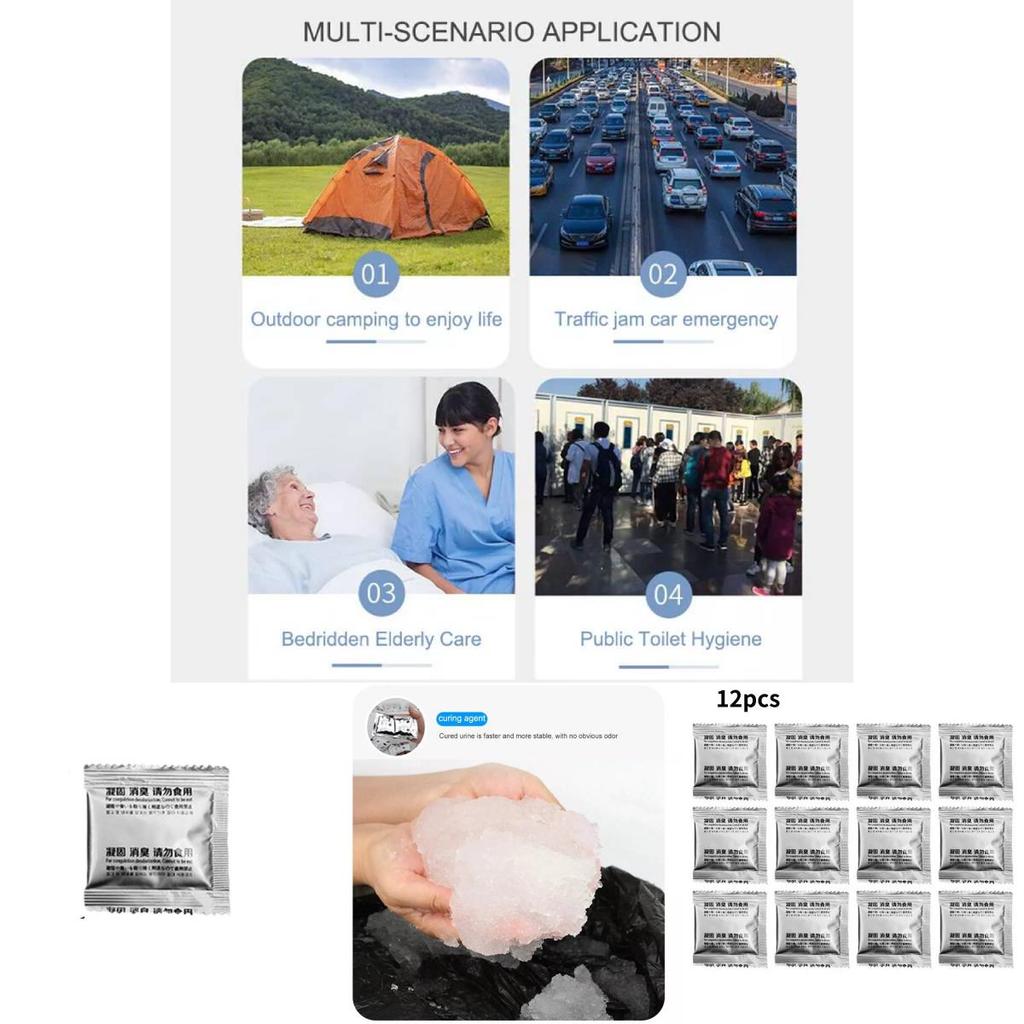 Portable Outdoor Toilet Waste Bags Solidifying Agents For Travel Convenience And Hygiene