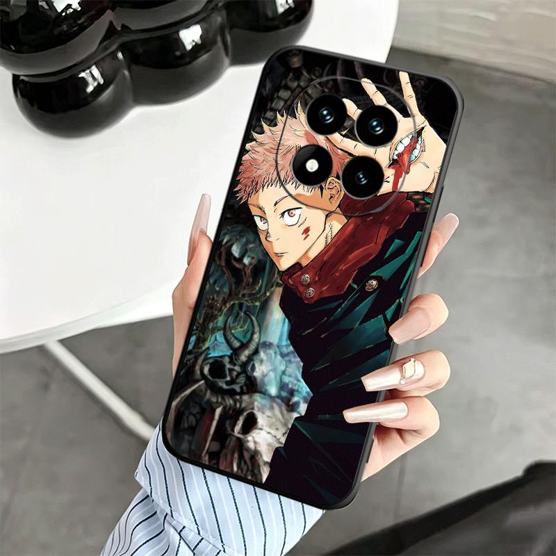 Anime Itadori Yuji JUJUSU Soft Phone Case for Xiaomi Redmi Note 12 13 14 15 Pro Plus 11 12S 11S 11T 10 4G Black Cover Back Shell