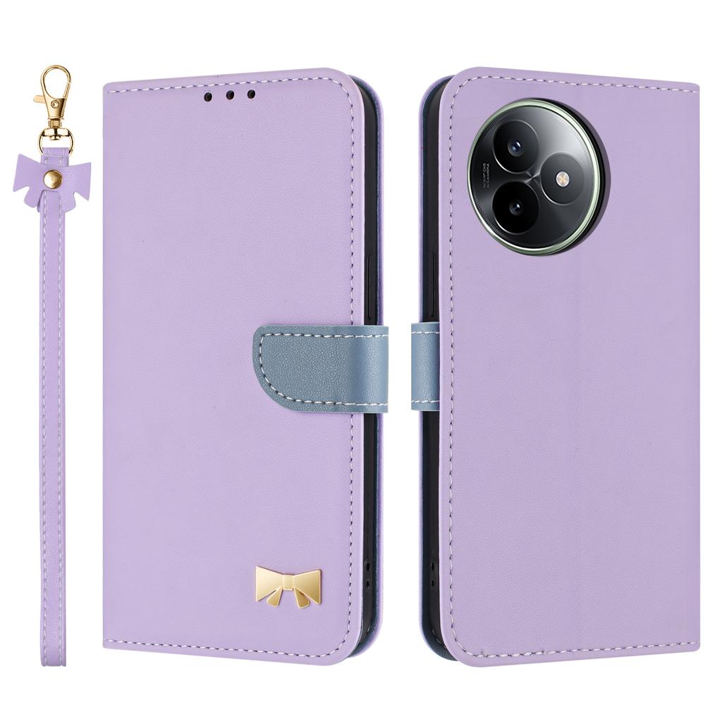 For Xiaomi Redmi K80 Ultra 5G Case Bowknot Decor Wallet Leather Phone Cover with Wrist Strap