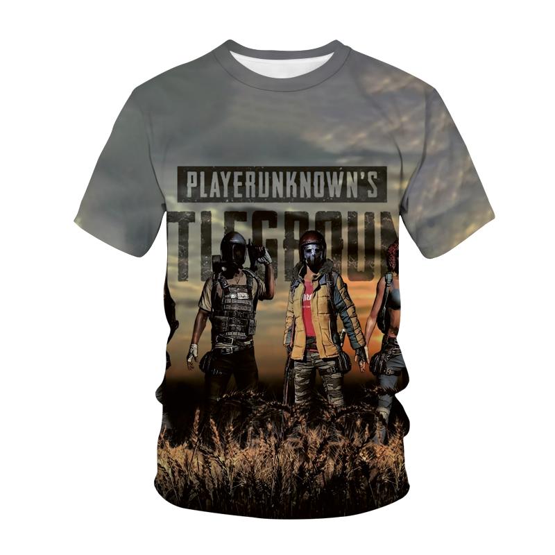 T-shirty Playerunknowns Battlegrounds Gra PUBG Nadruk 3D Dziewczęta Chłopcy Codzienna Modna Koszulka Koszulki Dziecięce Góry Ubrania Dziecięce