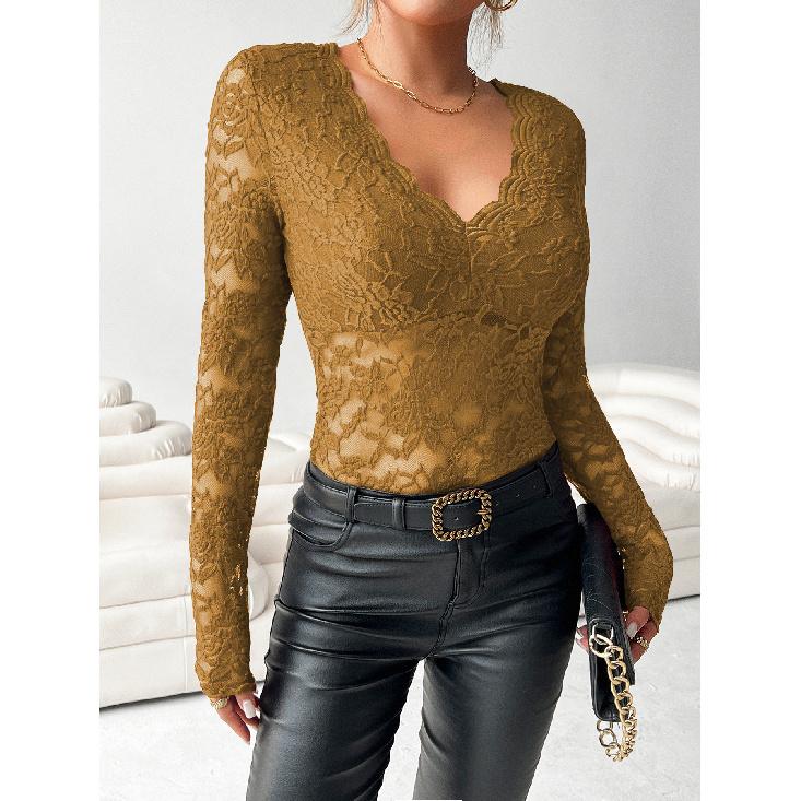 

Весна и осень новый женский универсальный длинный рукав повседневный деловой дорожный элегантный комфорт сексуальный низ рубашка топ XXL оранжевый