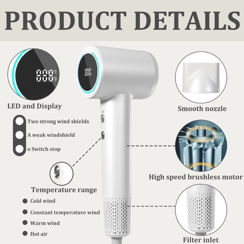 Powerful Hair Dryer 1500W Drying Machine Efficient Hair Blower Quick Dry Blow Dryer Fast Drying Hair Tool for Drying