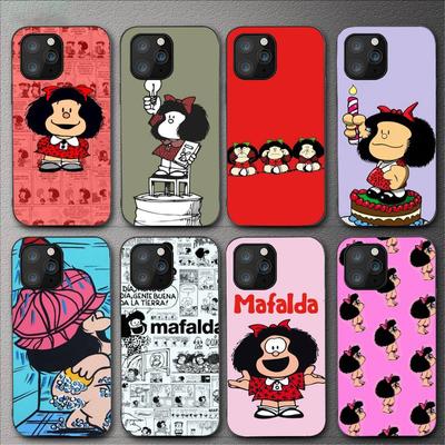 Cartoon Mafalda Phone Case For Iphone 11 12 Mini 13 14 Pro Xs Max X 8 7 6s Plus 5 Se Xr Shell