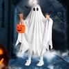 Halloween Kids' Costumes Witch & Cloak Ghost Cosplay Outfit For Kindergarten Stage Performances Costumes White