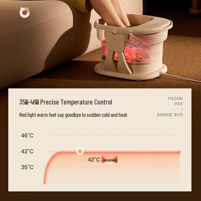 Bear Smart Foldable Electric Foot Massager and Foot Bath Tub