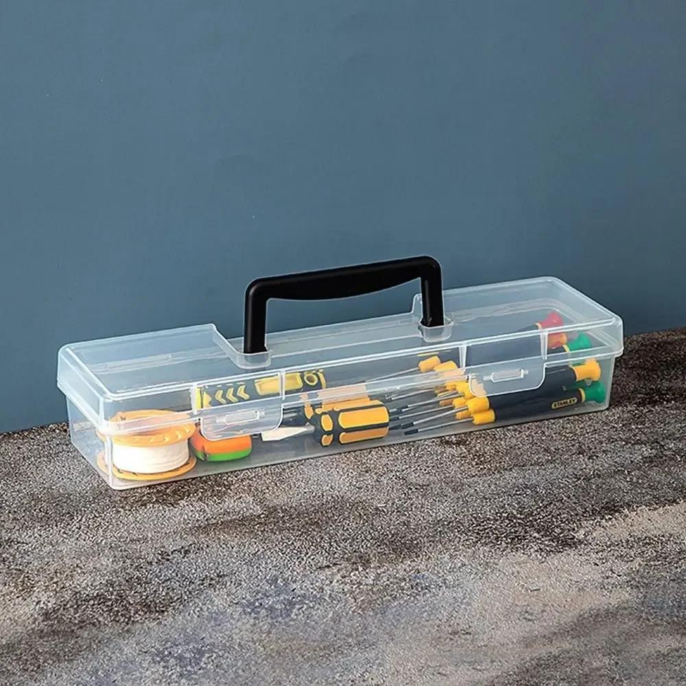 

Transparent Hardware Tool Box Multifuntional Toolbox Plastic Parts Box Tool Organizer Household Tool Storage Box