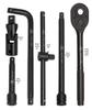 24-Piece 1/2 Hex Extended Air Impact Socket Set: Heavy-Duty Pneumatic Torx Wrench
