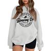 Women's Fashion Round Neck Long Sleeve Solid Color Valentine's Day Letter Top Sweatshirt