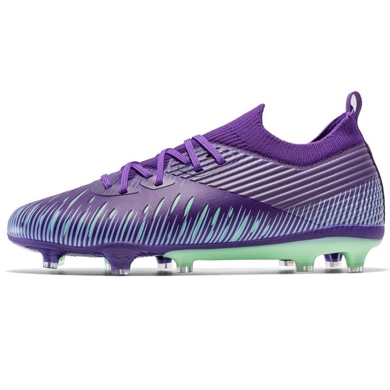 

Football shoes Boys and girls long nails artificial fake turf campus game football shoes 35 фиолетовый