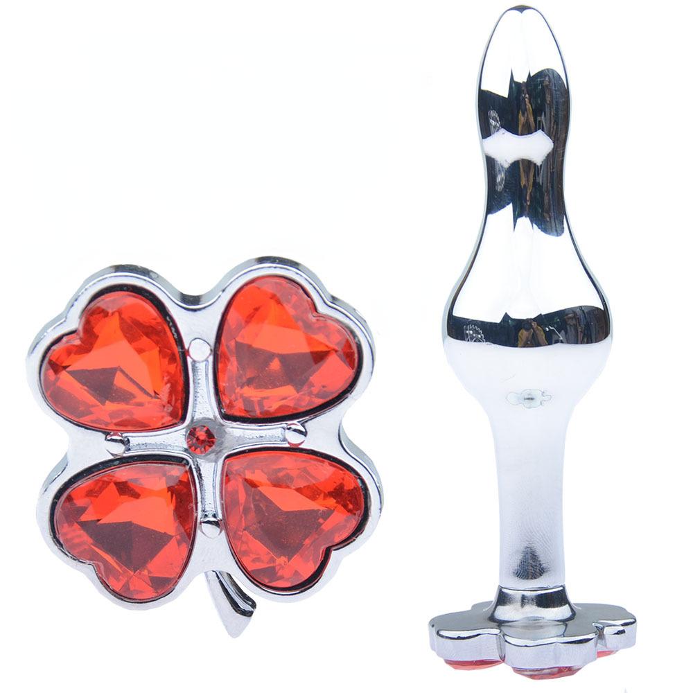 Srebrny Koniczynka Szczęścia Korek Analny Konwencjonalne Alternatywne Zabawki Seksualne Masażer Prostaty Dildo Korek do Pupy Stymulator Zabawki Seksualne Anal