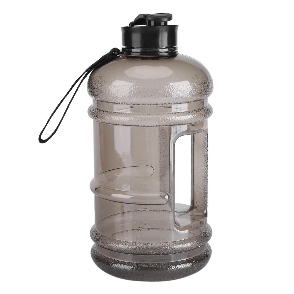 

2.2L Water Bottle Kettle Sports Cup Camping Gym Large Capacity Outdoor Black Black