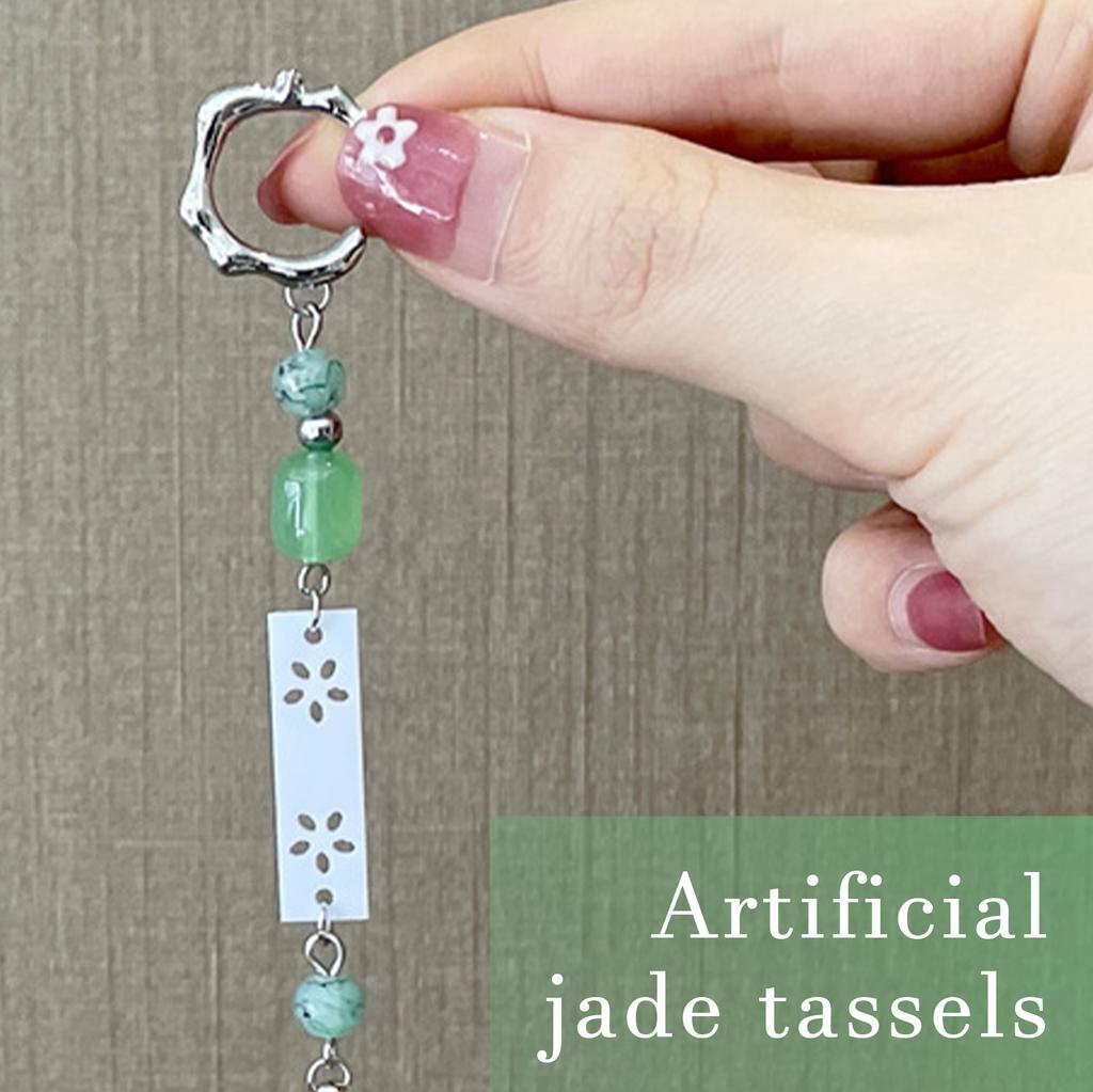 Chinese Style Ear Cuffs Clip On Earring for Non Pierced Ears Long Tassel Dangle National Style Ear Clip for Women Girls