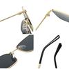 Novelteez Quadrilateral Geometric Metal Sunglasses - Fishing Uv400 Protection For Outdoor Enthusiasts Multi-Color