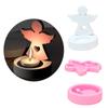 Angel Candle Holder Molds with 3 Hole Base for DIY Craft Making Home Decorations Candle Holder Stand Tealight Holder