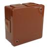 Brown Surface-Mounted Box Without Terminals 6 Inlets Hermetic IP55