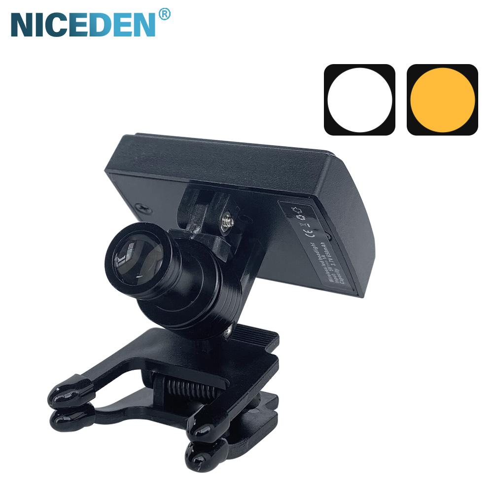 Niceden 5W Dental Mini Wireless Headlight Dentistry Headlamp for Portable Dental Loupes Magnification Binocular Lab Medical Magnifier