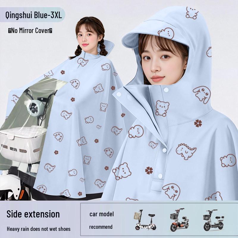 Women s Electric Scooter Raincoat 2026: Long, Full-Body, Plus-Size, Thickened Poncho for Storm Protection XXXL
