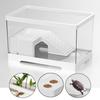 Transparency Turtle Tank With Breed Feed Area Cage Reptile Habitat Turtle Tank Bottom Drainage Enclosure Starter Indoor Decor