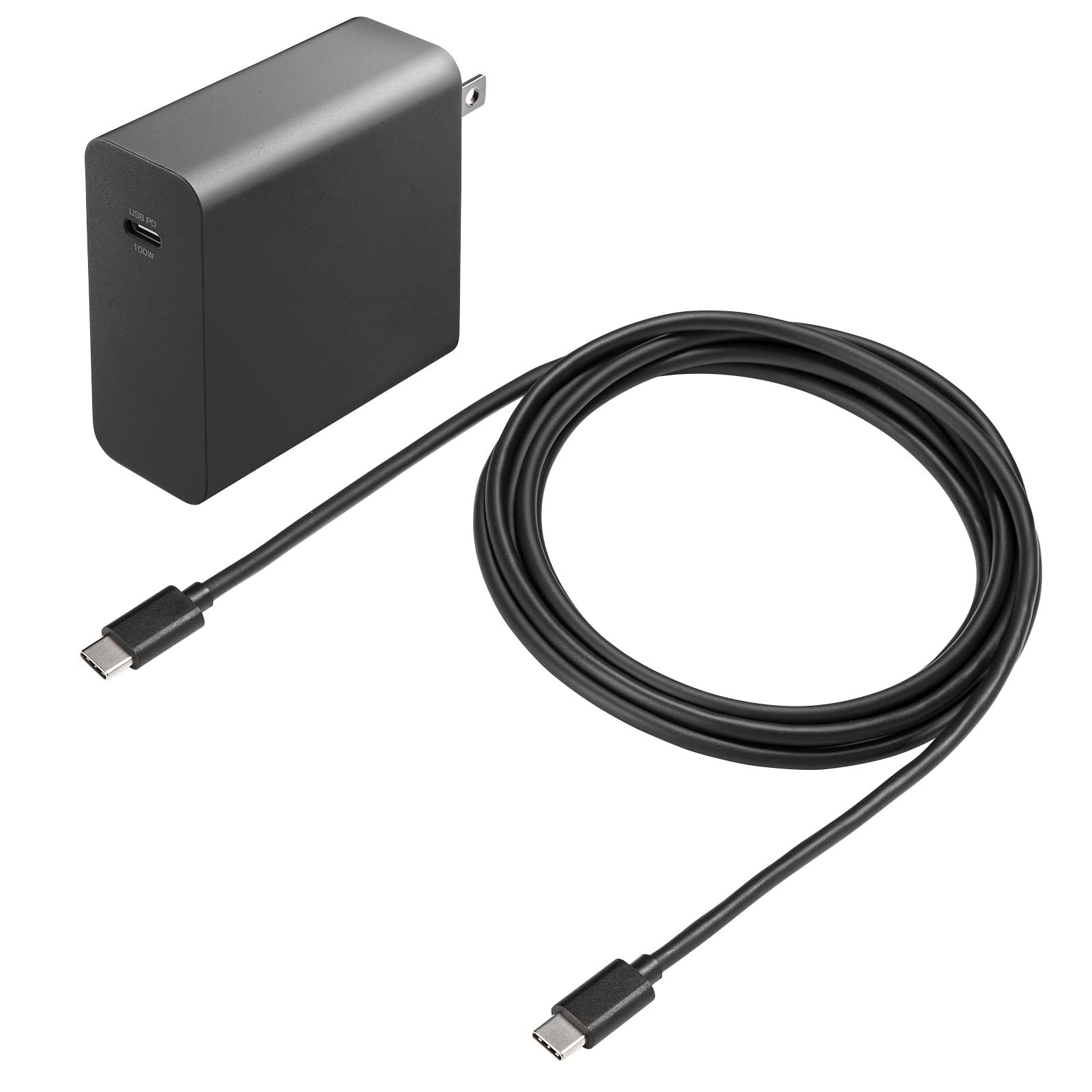 

Sanwa Supply USB PD compatible AC charger cable (PD100W/TypeC included) ACA-PD93BK чорний