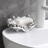 Quick DrainGolden/Silver Color Soap Dish Washbasin Countertop Storage Tray Washroom Accessories