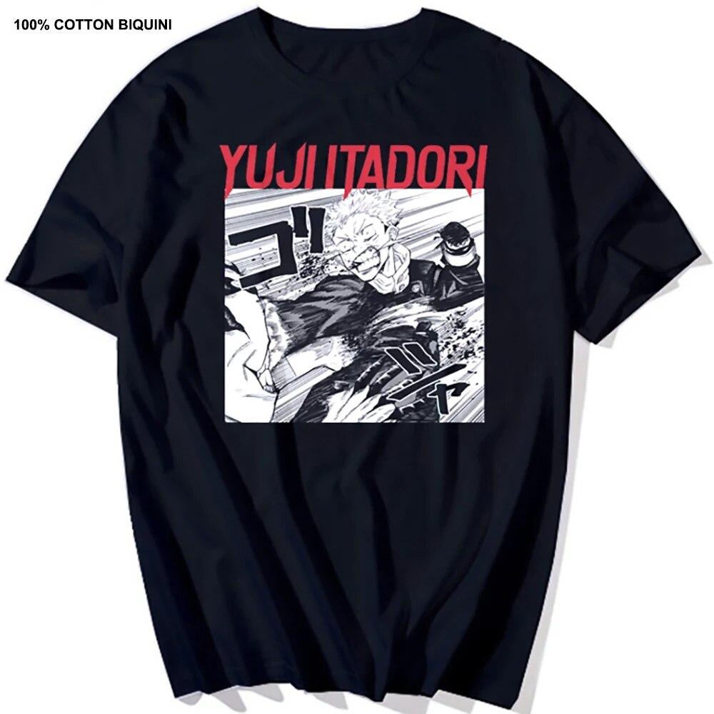 Harajuku Unisex's Tshirt Jujutsu Kaisen Printed Short Sleeve T Shirt Cool Cartoon Anime Casual T-shirt Kawaii Male Streetwear Tops