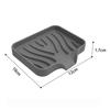 Washstand Soap Tray Brush Sponge Bottles Organizer Kitchen/Bathroom Silicone Soap Storage Holder with Built-in Drain Lip