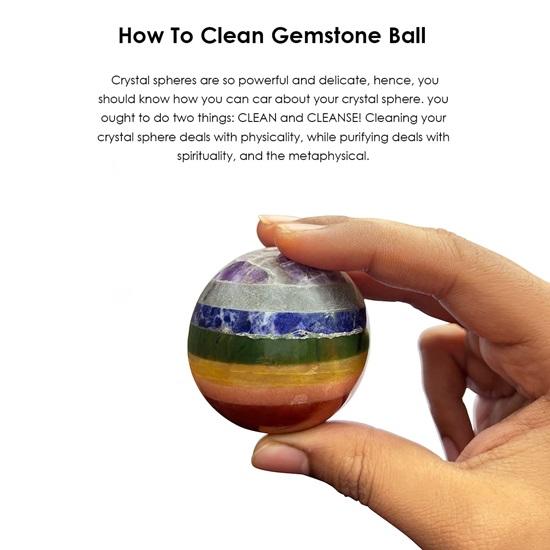 Healing Crystal 7 Spherical Balls of the Seven Chakras Feng Shui 7 Crystal Stone Spherical Balls of the Chakras 7