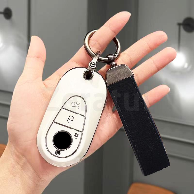 Car Styling Keyless Fob Bag For Mercedes Benz W206 W214 W223 C236 C E S Cle Glc Eqs Eqe Class Smart Remote Car Key Case Cover