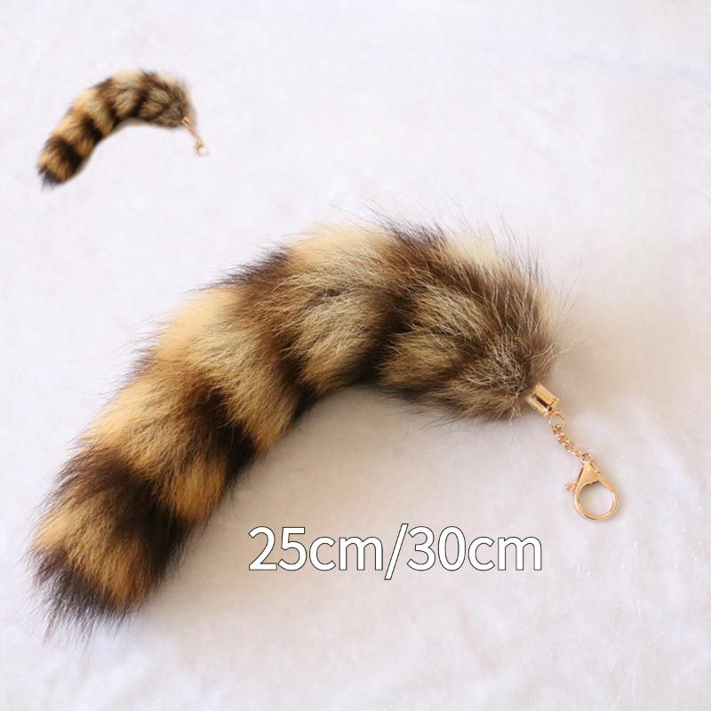 Portachiavi Coda Peluche Coda di Procione Pelosa Portachiavi Coda di Animale Portachiavi Pompon Portachiavi Decorazione Borsa