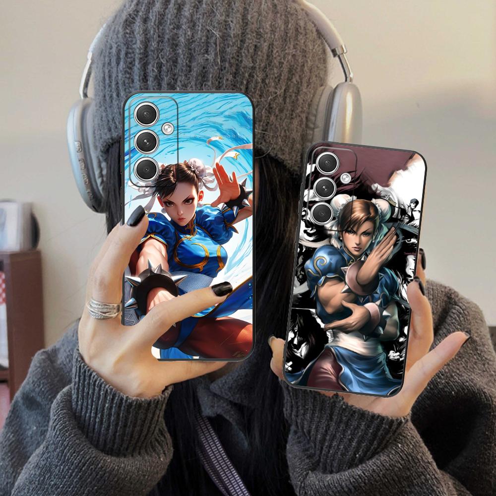 Street Fighter Chunli Phone Case for Samsung Galaxy S26 S25 S24 S23 S22 S21 S20 Note20 Plus FE Ultra Colorful Cover Pretty Cover