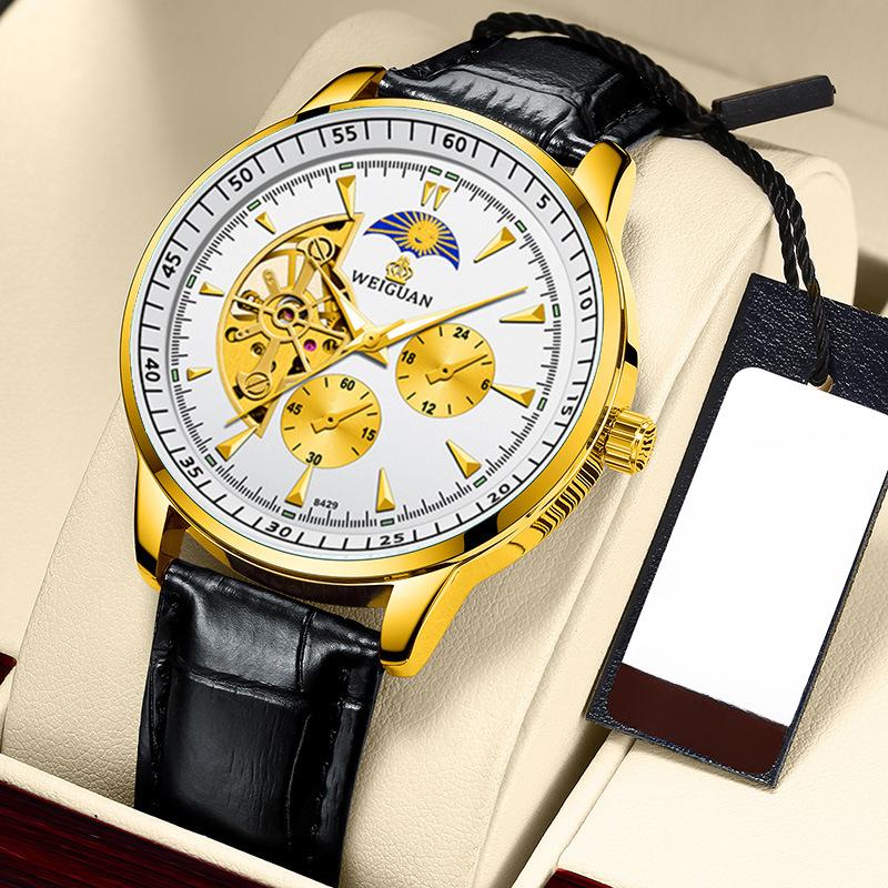 

Новые часы мужские полностью автоматические механические часы с фазами Луны механические часы