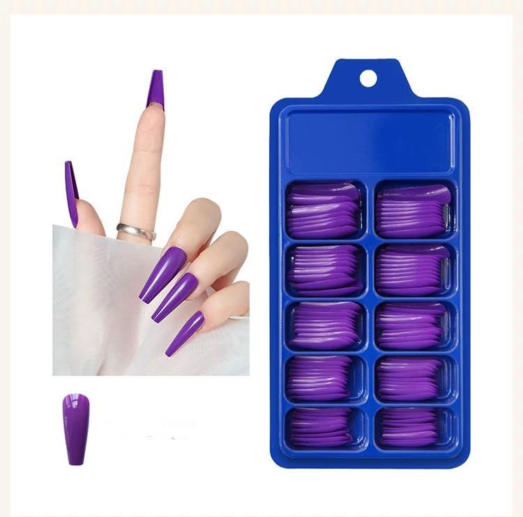 

Балетные накладные ногти: 100 Однотонных носибельных наклеек для нейл-арта в форме гроба