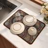 Soft Absorbent Kitchen Mat Bohemian Dish Drying Mat Super Diatomaceous Earth Drainer