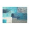 Home Decor Placemats, Measuring 11.81X17.72 Inches, Featuring a Modern Abstract Art Design In Teal And Gray. They Are Machine Washable, Rectangular,