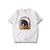 American Retro Print Pure Cotton Short-Sleeved T-shirt Men's Summer Trendy Base Shirt Export Cattle Goods White Cotton T-shirt