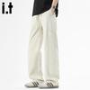 :CHOCOOLATEit Men's American Style Retro Loose Straight Leg Cotton Casual Pants