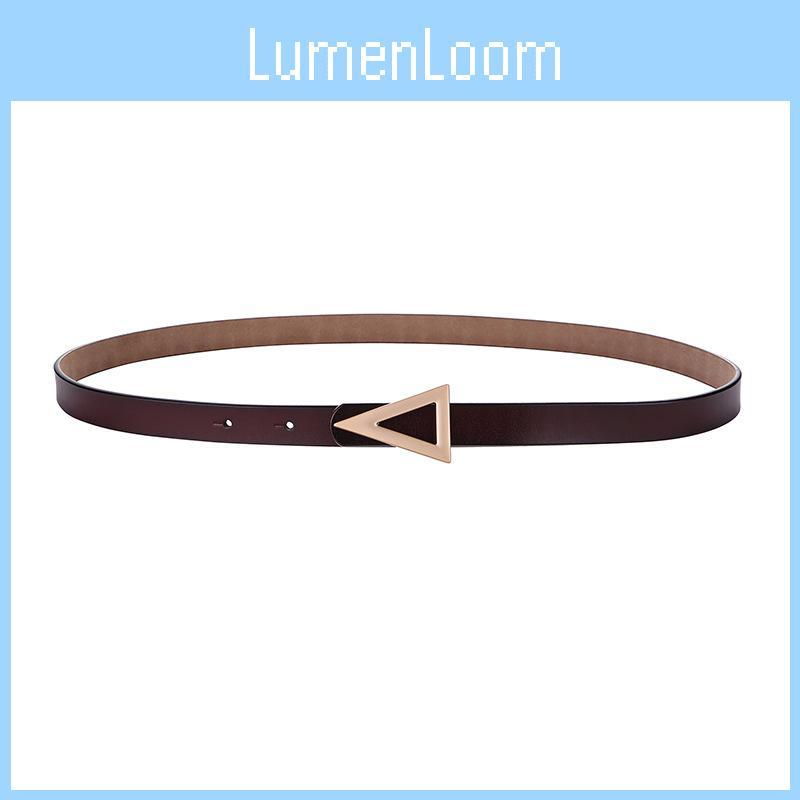 Women Simple Chic Belt With Metal Triangle Buckle For Dress And Attire Formal